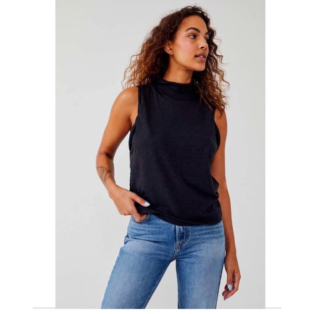 Free People We The Free Xena Tank Women’s XS Black New NWT